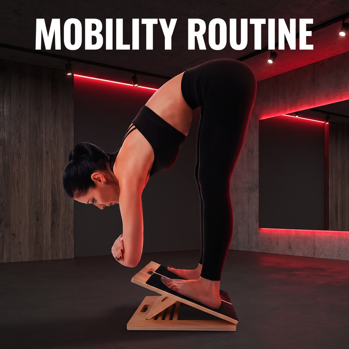 Professional Adjustable Slant Board Wooden Calf Stretching Board Non-Slip Squat Wedge Stretch Board for Home Gym Mobility Strength Training