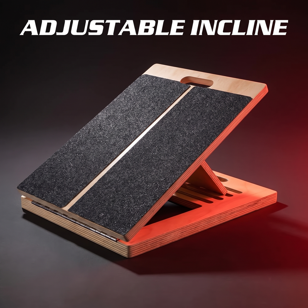 Professional Adjustable Slant Board Wooden Calf Stretching Board Non-Slip Squat Wedge Stretch Board for Home Gym Mobility Strength Training