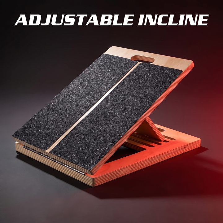 Professional Adjustable Slant Board Wooden Calf Stretching Board Non-Slip Squat Wedge Stretch Board for Home Gym Mobility Strength Training