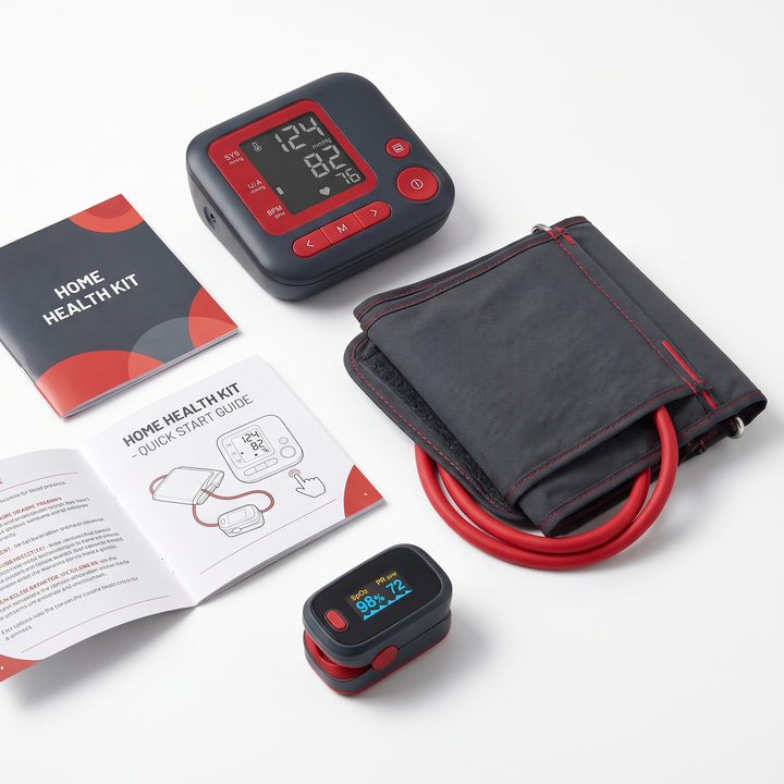 Professional Blood Pressure Monitor Upper Arm Automatic Digital BP Monitor with Heart Rate Detection Home Health Monitoring Portable