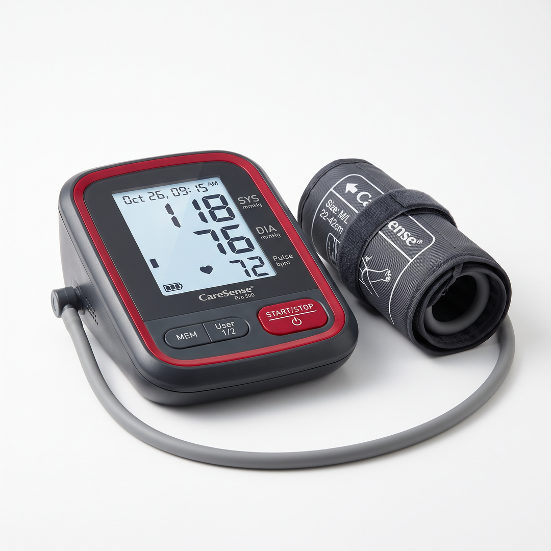 Professional Blood Pressure Monitor Upper Arm Automatic Digital BP Monitor with Heart Rate Detection Home Health Monitoring Portable
