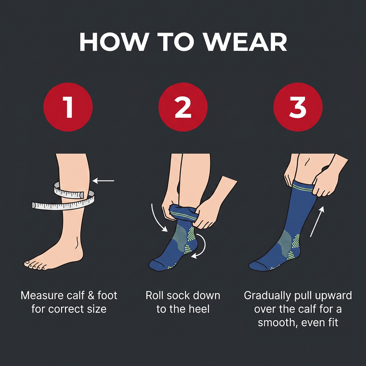 Professional Compression Sports Socks Graduated Support Stockings for Running Cycling Golf Rugby Nursing Circulation Recovery Unisex