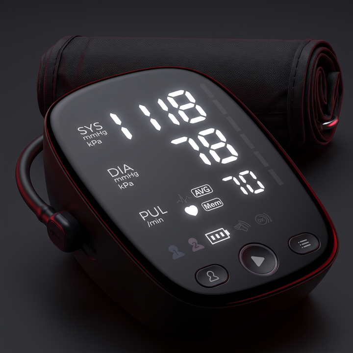 Professional Digital Blood Pressure Monitor Upper Arm Automatic BP Cuff Machine LED Display Sphygmomanometer Home Use Health Monitoring