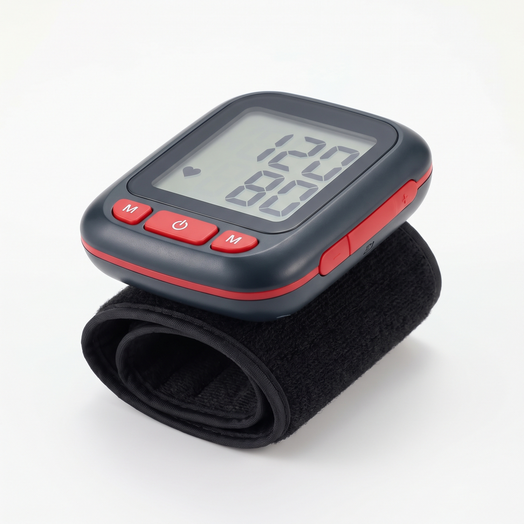 Professional Digital Wrist Blood Pressure Monitor Automatic Sphygmomanometer BP Pulse Rate Meter Heart Rate Tonometer Home Use