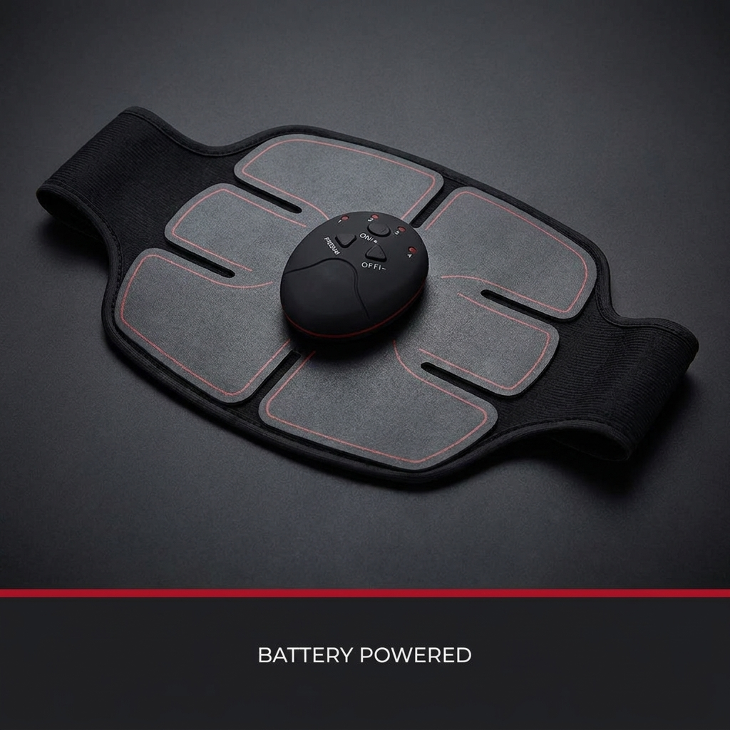 Professional EMS Abs Trainer Abdominal Muscle Stimulator Electric Toning Belt Wireless USB Rechargeable Home Gym Fitness Training Belt