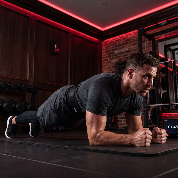 Professional EMS Core Trainer Belt Muscle Stimulator Abdominal Toning Belt 9 Intensity Levels USB Rechargeable No Gel Required Home Fitness Recovery
