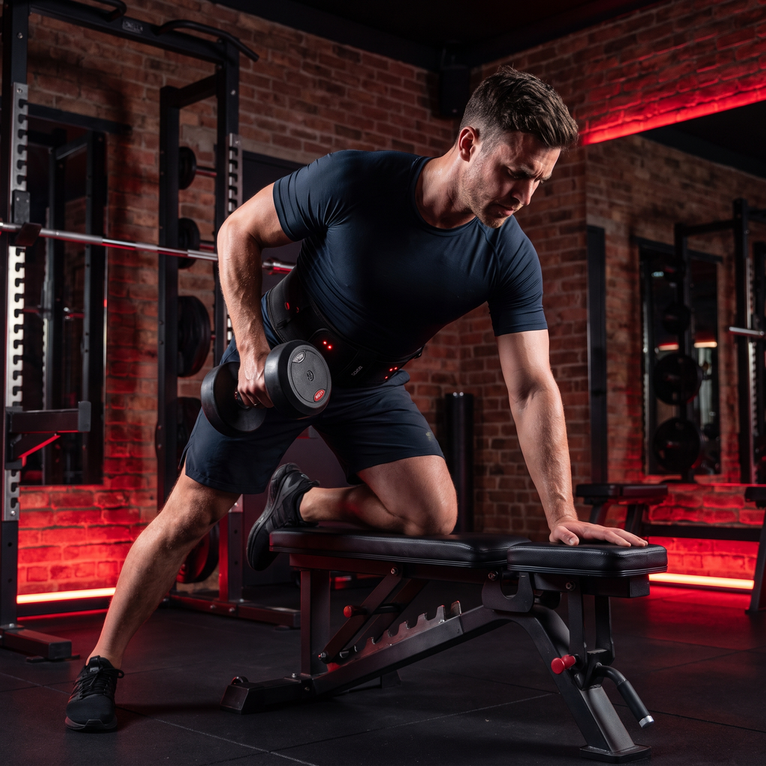 Professional EMS Core Trainer Belt Muscle Stimulator Abdominal Toning Belt 9 Intensity Levels USB Rechargeable No Gel Required Home Fitness Recovery
