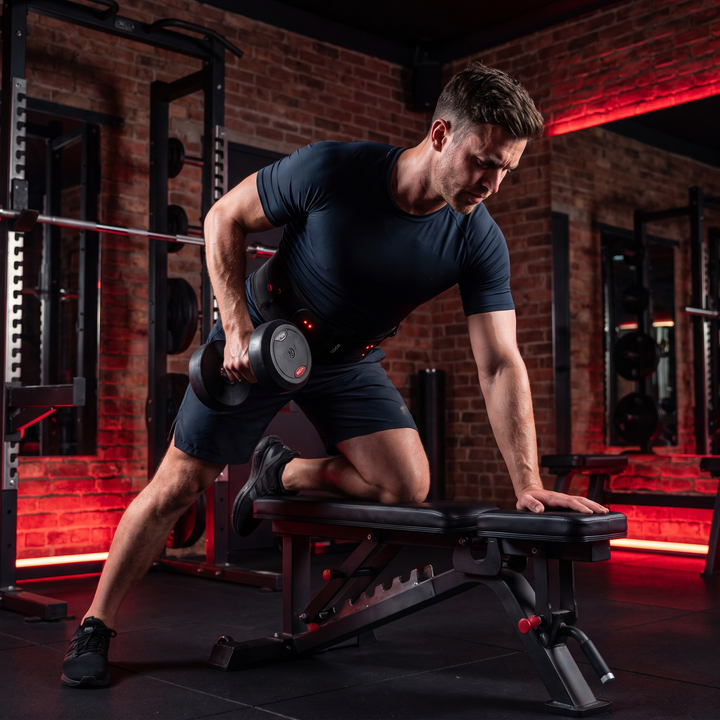Professional EMS Core Trainer Belt Muscle Stimulator Abdominal Toning Belt 9 Intensity Levels USB Rechargeable No Gel Required Home Fitness Recovery