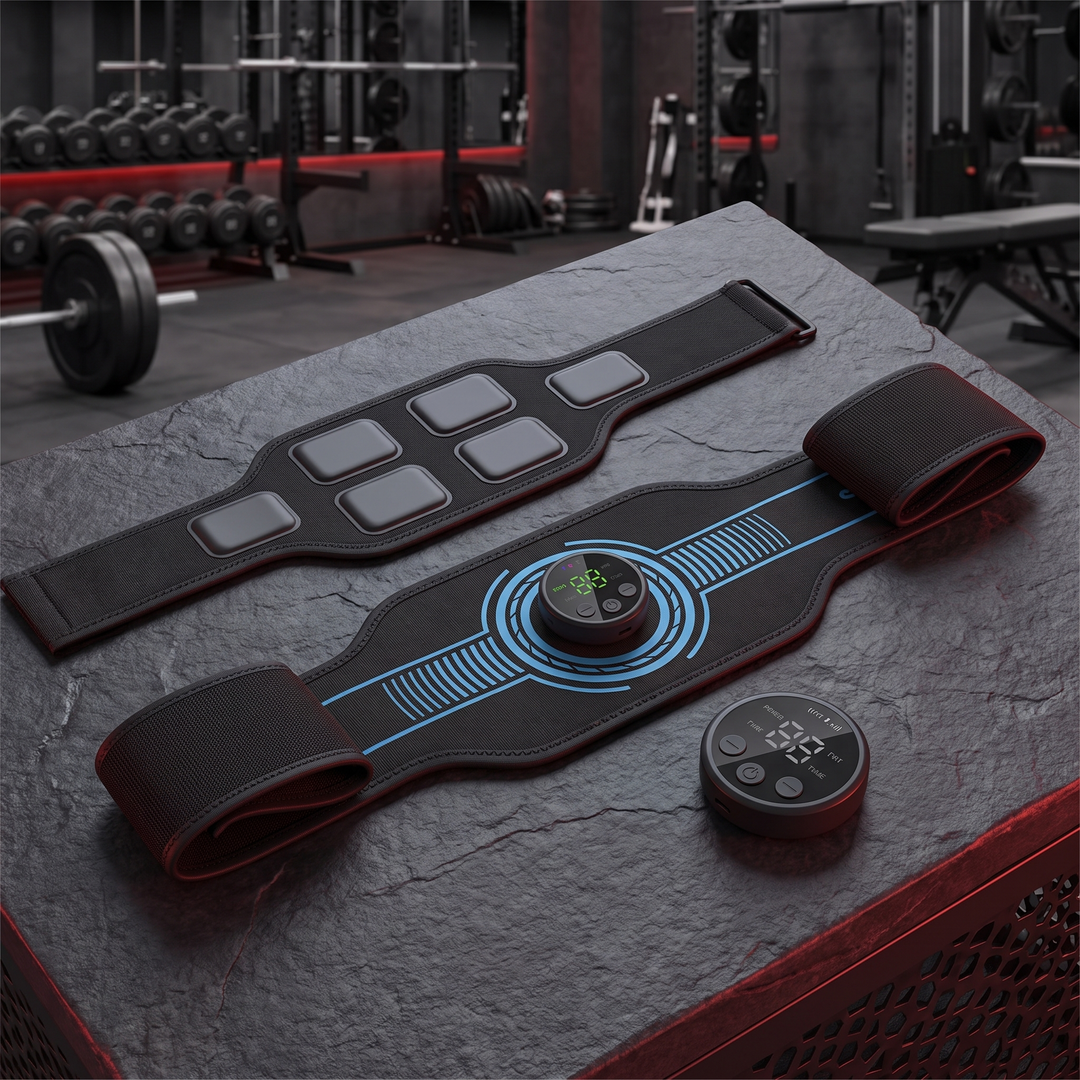 Professional EMS Muscle Stimulator Belt Abdominal Toning Belt Electric ABS Trainer Arm Leg Back Muscle Stimulation Fitness Massager Home Gym
