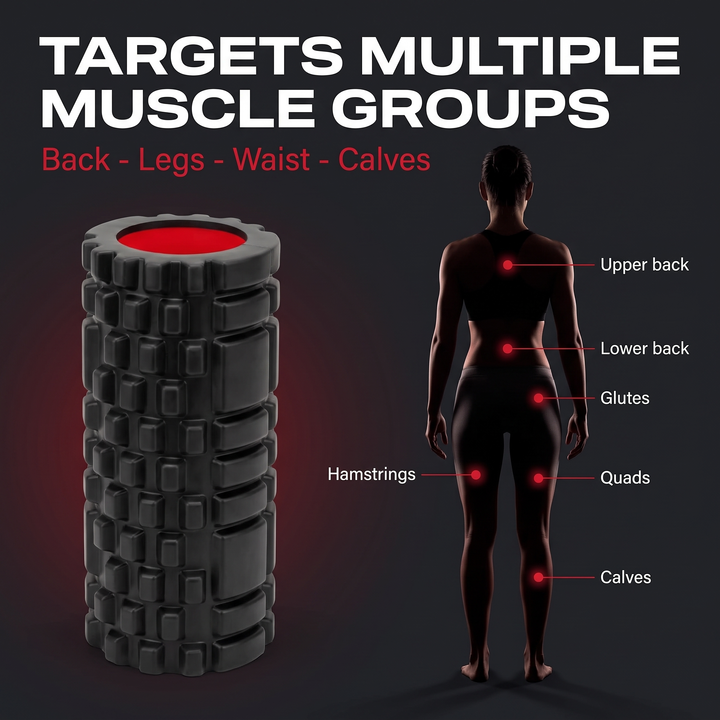 Professional EVA Foam Roller for Back Legs Waist Deep Tissue Muscle Recovery Massage Myofascial Release Home Gym Mobility Fitness Tool