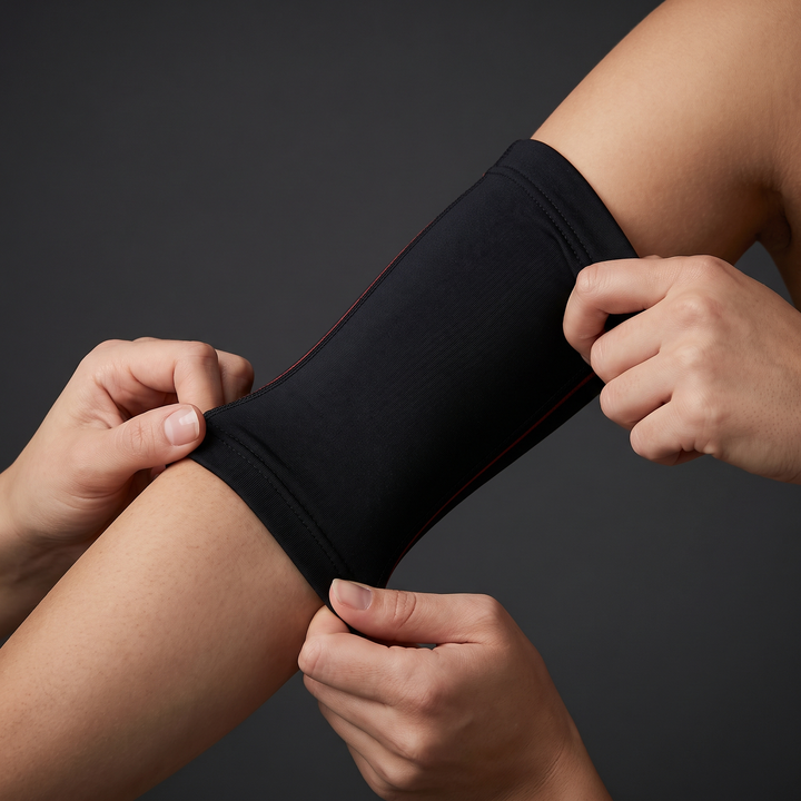 Professional Elbow Brace Compression Sleeve Arm Support for Tennis Elbow Golfers Elbow Tendonitis Workout Recovery Sleeve