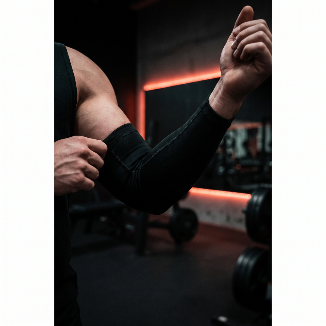 Professional Elbow Brace Compression Sleeve Arm Support for Tennis Elbow Golfers Elbow Tendonitis Workout Recovery Sleeve