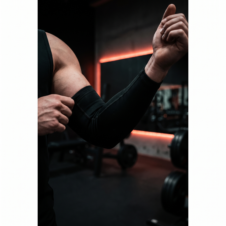 Professional Elbow Brace Compression Sleeve Arm Support for Tennis Elbow Golfers Elbow Tendonitis Workout Recovery Sleeve