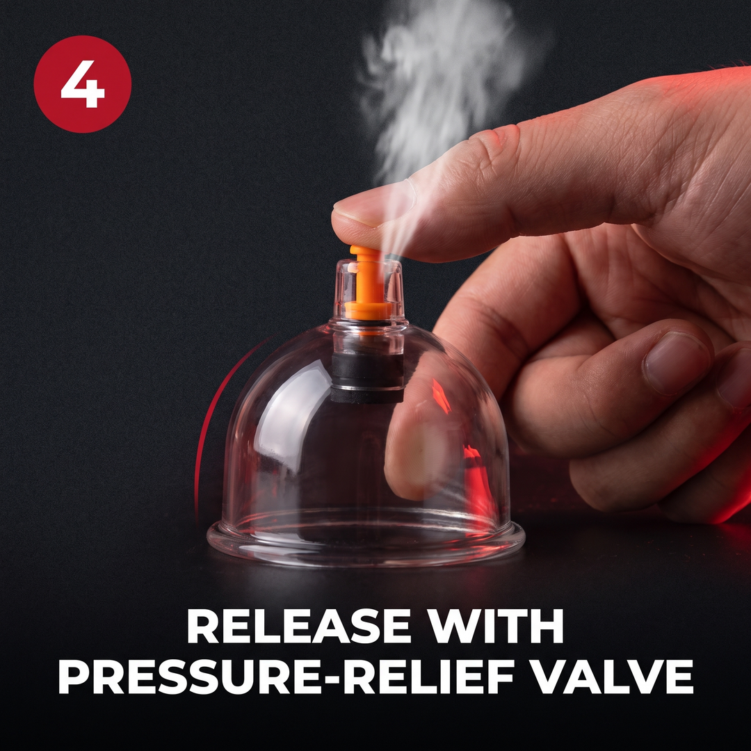 Professional Electric Cupping Therapy Device Vacuum Suction Cupping Set with Pressure Relief Valve Meridian Dredging Home Use Recovery Massage