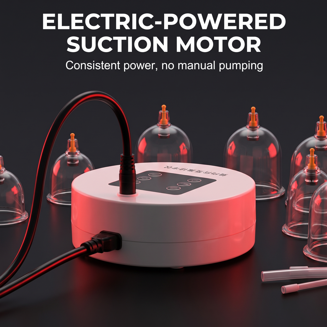 Professional Electric Cupping Therapy Device Vacuum Suction Cupping Set with Pressure Relief Valve Meridian Dredging Home Use Recovery Massage