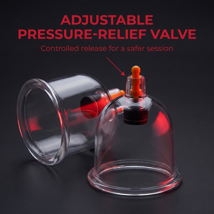 Professional Electric Cupping Therapy Device Vacuum Suction Cupping Set with Pressure Relief Valve Meridian Dredging Home Use Recovery Massage