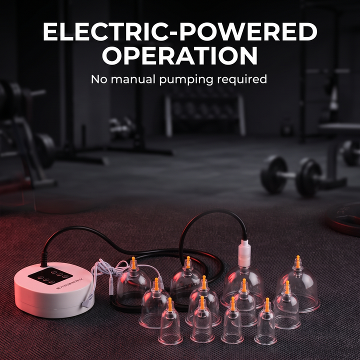 Professional Electric Cupping Therapy Device Vacuum Suction Cupping Set with Pressure Relief Valve Meridian Dredging Home Use Recovery Massage
