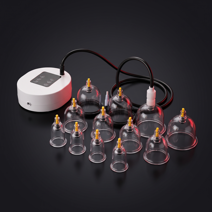 Professional Electric Cupping Therapy Device Vacuum Suction Cupping Set with Pressure Relief Valve Meridian Dredging Home Use Recovery Massage