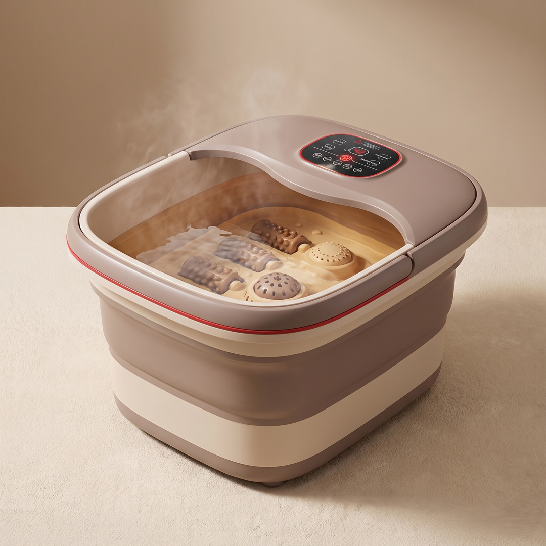 Professional Electric Foot Spa Bath Tub Foldable Foot Massager with Automatic Heating Temperature Control Warm Water Soaking Basin for Home Use Recovery
