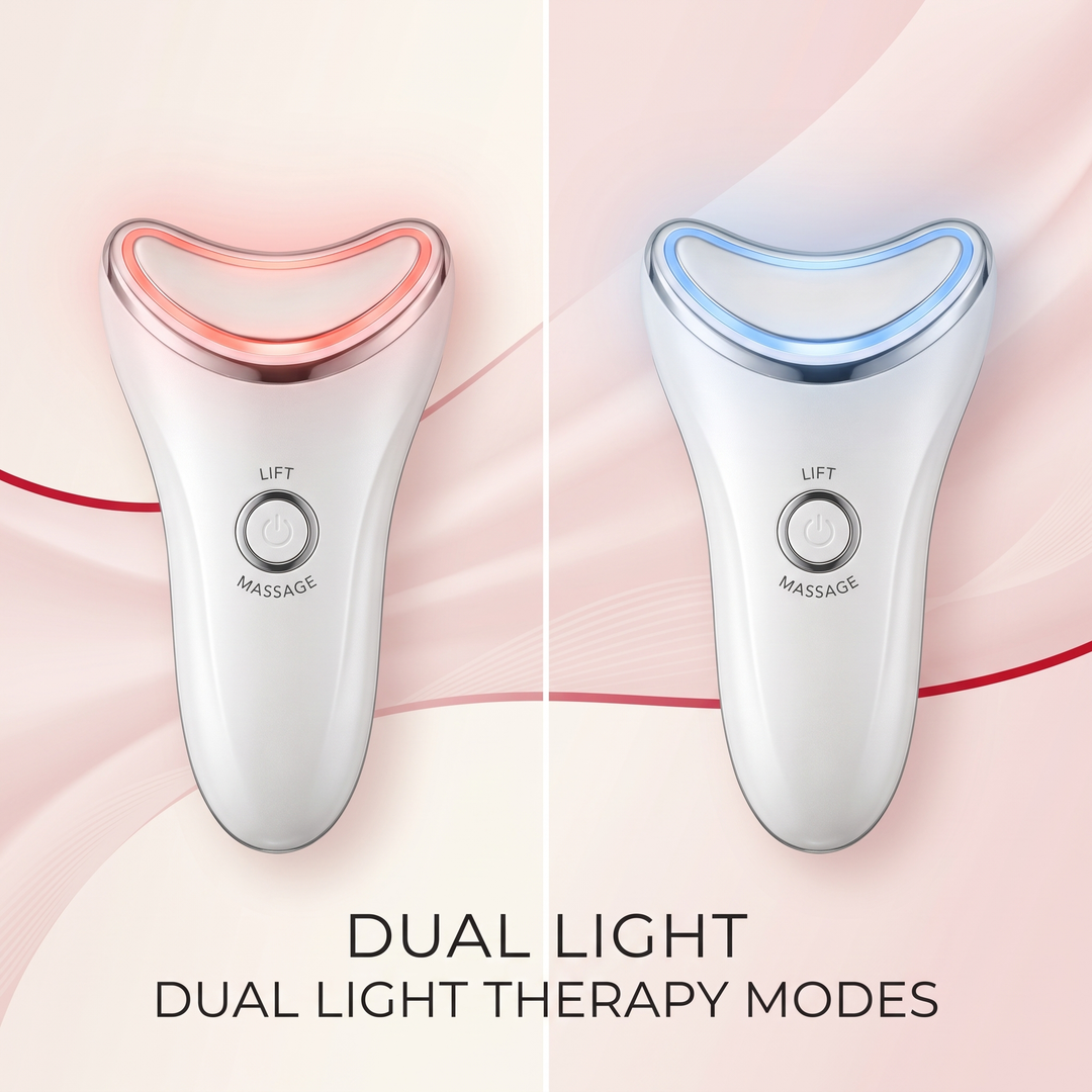 Professional Electric Gua Sha Face Massager Heated Scraping Board Red Blue Light Vibration Skin Rejuvenation Face Lifting Device Home Use