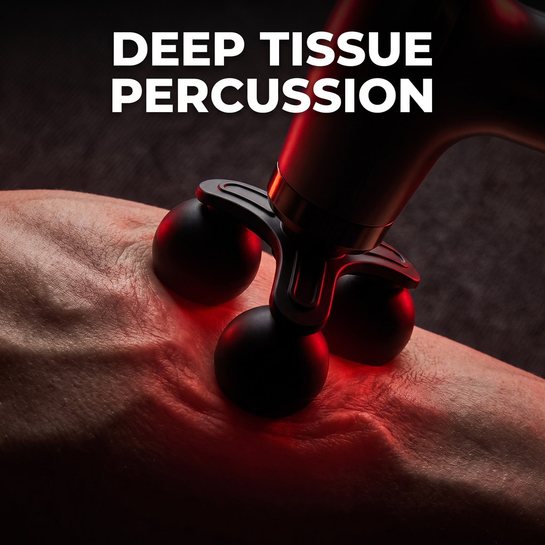 Professional Electric Massage Gun Long Bent Handle Deep Tissue Muscle Massager Rechargeable Percussion Massager for Back Neck Shoulders Muscle Relief Home Gym Recovery
