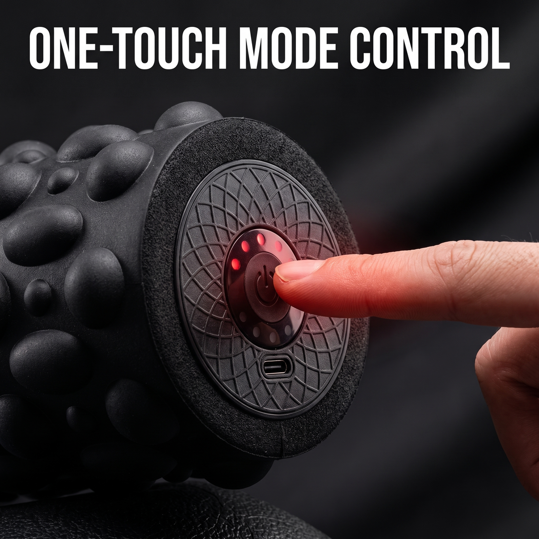 Professional Electric Vibrating Foam Roller Rechargeable Muscle Recovery Roller 5 Vibration Modes for Deep Tissue Massage Myofascial Release Home Gym Fitness