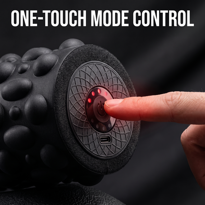 Professional Electric Vibrating Foam Roller Rechargeable Muscle Recovery Roller 5 Vibration Modes for Deep Tissue Massage Myofascial Release Home Gym Fitness