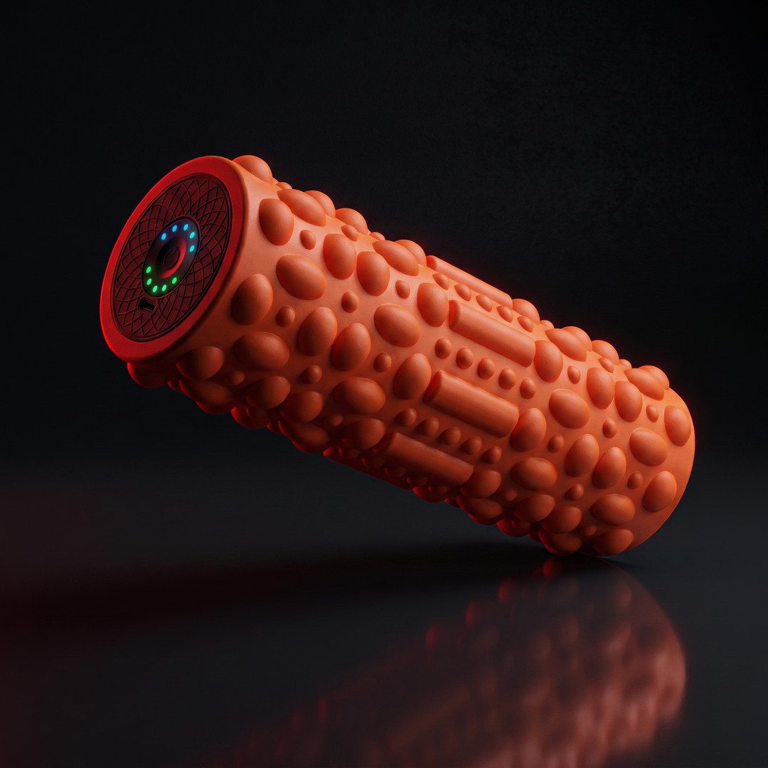 Professional Electric Vibrating Foam Roller Rechargeable Muscle Recovery Roller 5 Vibration Modes for Deep Tissue Massage Myofascial Release Home Gym Fitness