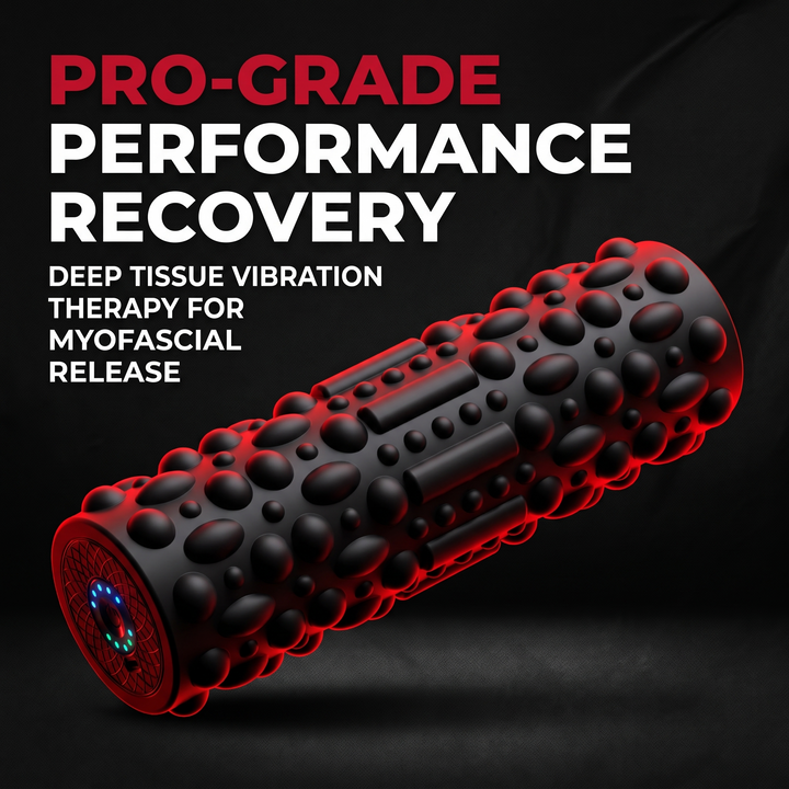 Professional Electric Vibrating Foam Roller Rechargeable Muscle Recovery Roller 5 Vibration Modes for Deep Tissue Massage Myofascial Release Home Gym Fitness