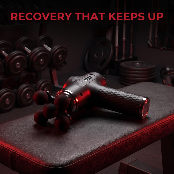 Professional Fascia Massage Gun High-Frequency Vibration Deep Tissue Muscle Relaxation Device Replaceable Heads Full Body Recovery