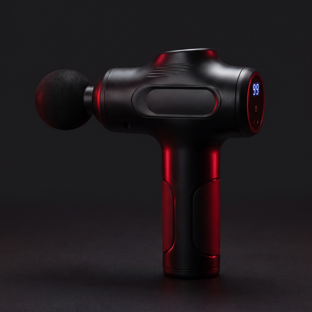 Professional Fascia Massage Gun High-Frequency Vibration Deep Tissue Muscle Relaxation Device Replaceable Heads Full Body Recovery