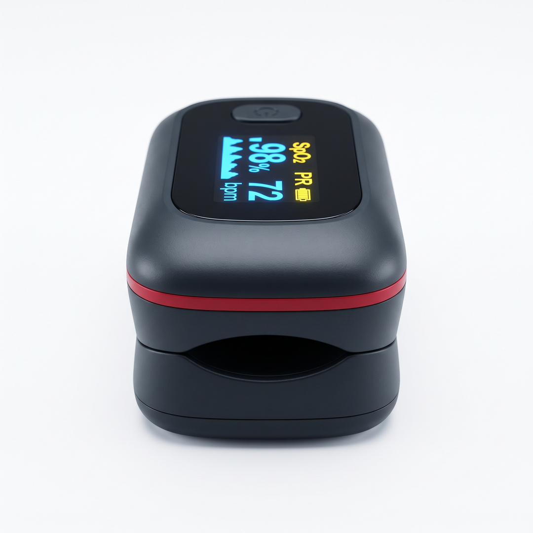 Professional Finger Pulse Oximeter Blood Oxygen Saturation Monitor Heart Rate SpO2 Meter Home Health Monitoring Device Daily Use