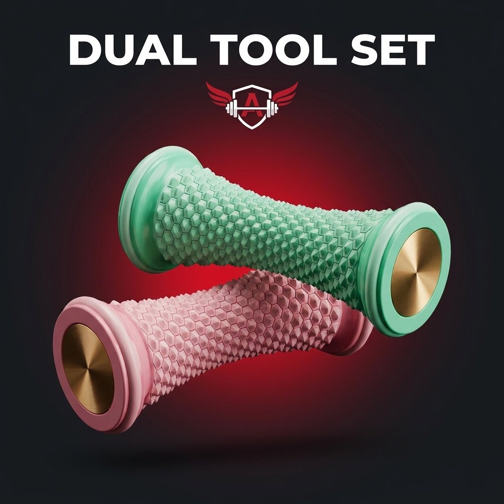 Professional Foot Massage Roller Set Plantar Fascia Roller Yoga Massage Ball Muscle Relaxation Foot Care Recovery Tool for Home Gym Fitness Rehabilitation