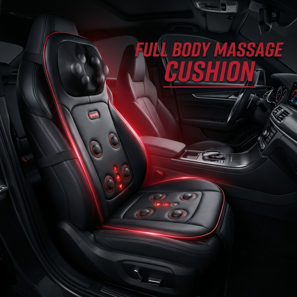 Professional Full Body Massage Cushion Seat Pad with Heat Neck Waist Back Vibration Massage for Car Home Office Chair Use
