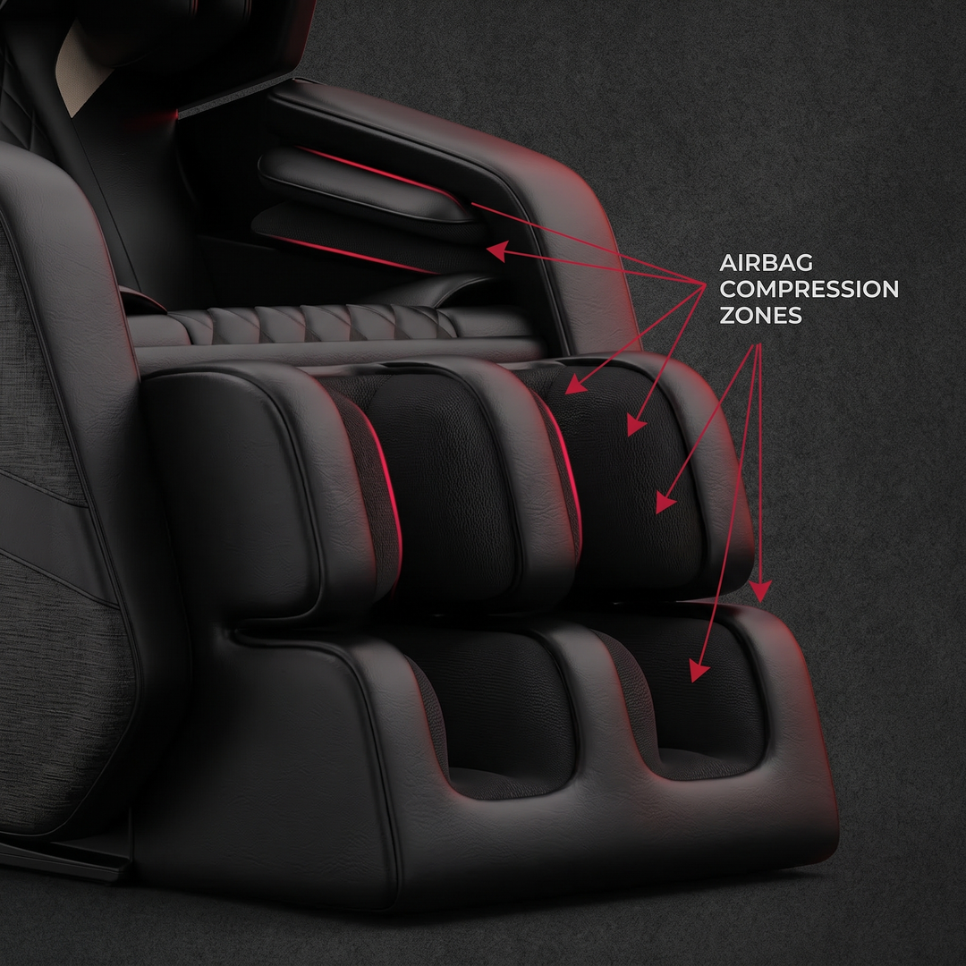 Professional Full Body Massage Recliner Chair Zero Gravity Recliner with Airbags Foot Roller Massage Auto Modes Home Recovery Relaxation Chair