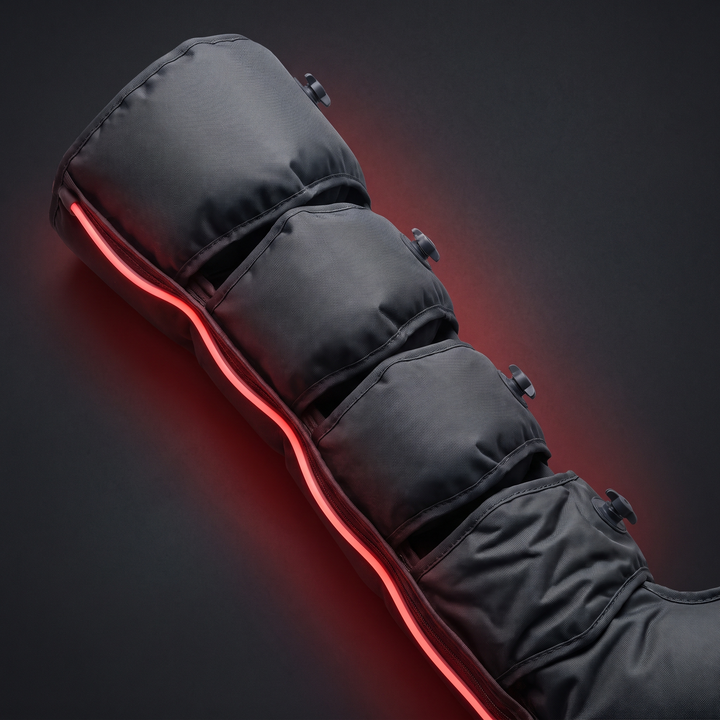 Professional Full Leg Air Compression Massager Four Chamber Sequential Pressure Massage Device for Circulation Recovery Lymphatic Support Home Use