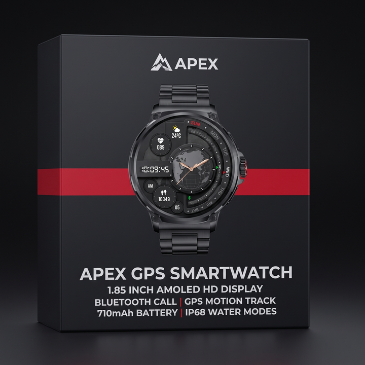 Professional GPS Smart Watch Sport Fitness Tracker 1.85 Inch AMOLED Display Bluetooth Calling Heart Rate Monitor Compatible Android iOS
