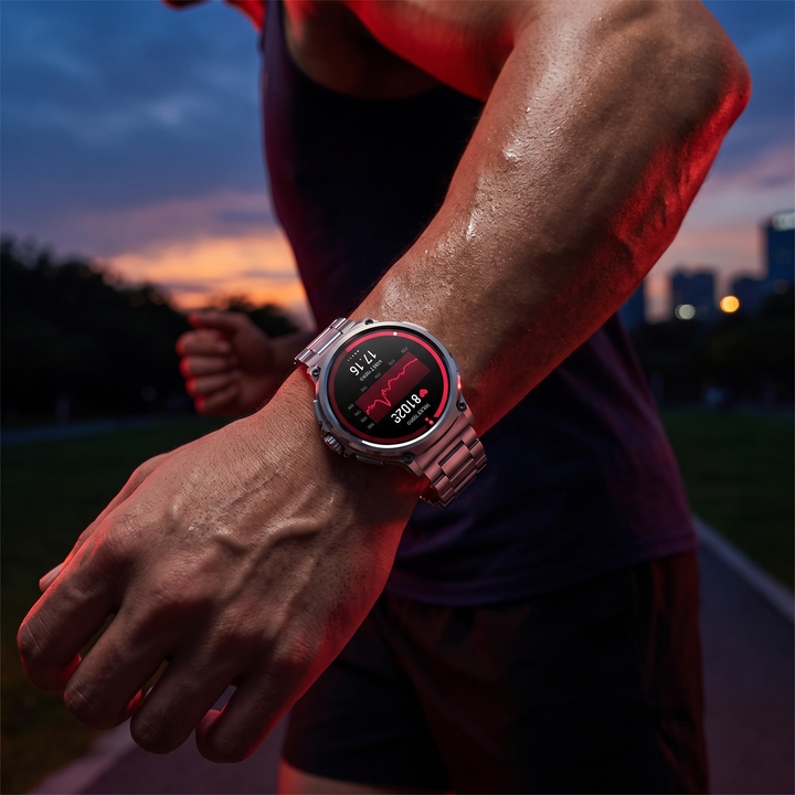 Professional GPS Smart Watch Sport Fitness Tracker 1.85 Inch AMOLED Display Bluetooth Calling Heart Rate Monitor Compatible Android iOS