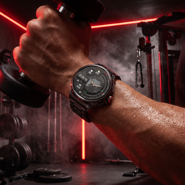 Professional GPS Smart Watch Sport Fitness Tracker 1.85 Inch AMOLED Display Bluetooth Calling Heart Rate Monitor Compatible Android iOS