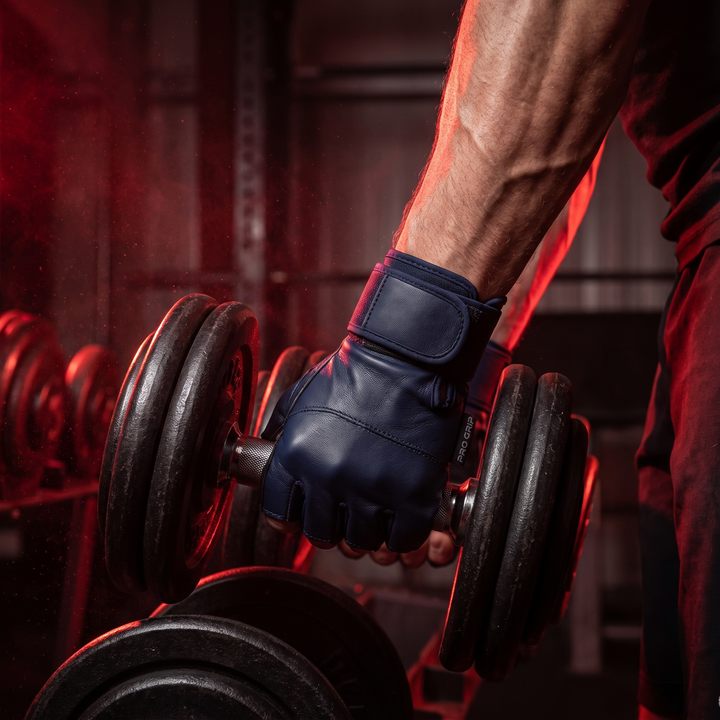 Professional Half Finger Gym Gloves with Wrist Support Non Slip Grip Weight Lifting Gloves for Dumbbell Barbell Pull Up Bar Fitness Training Men Women