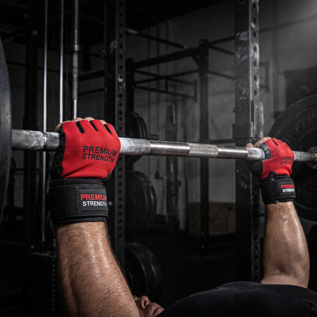 Professional Half Finger Gym Gloves with Wrist Support Non Slip Grip Weight Lifting Gloves for Dumbbell Barbell Pull Up Bar Fitness Training Men Women