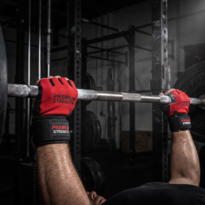 Professional Half Finger Gym Gloves with Wrist Support Non Slip Grip Weight Lifting Gloves for Dumbbell Barbell Pull Up Bar Fitness Training Men Women
