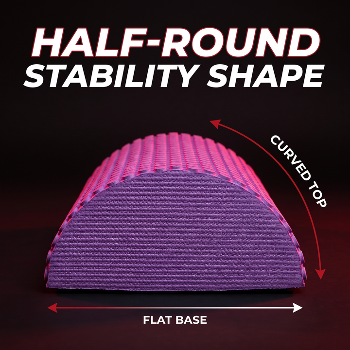 Professional Half Round Foam Roller EVA Balance Trainer 30cm Massage Roller for Yoga Pilates Fitness Muscle Recovery Home Gym