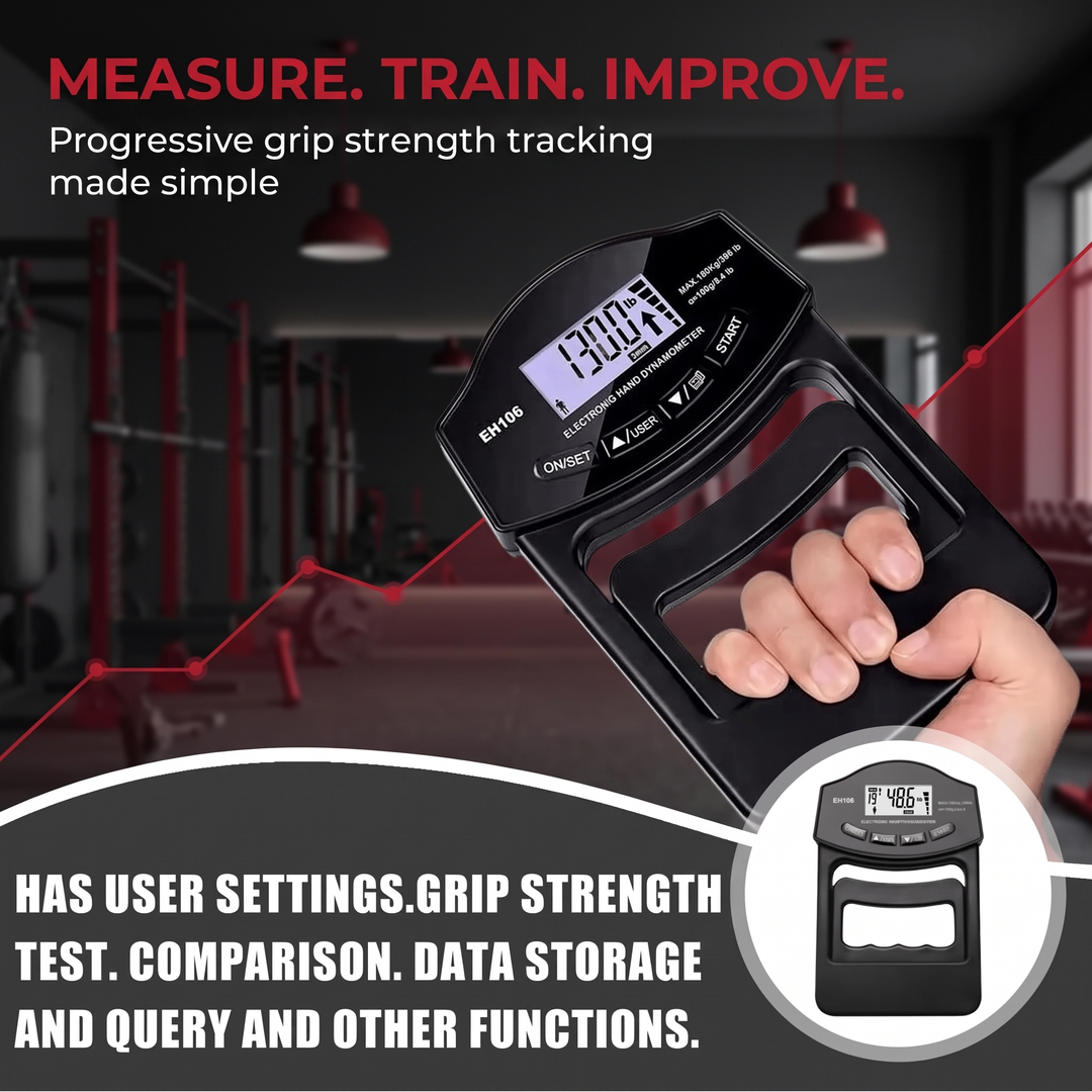 Professional Hand Grip Strength Dynamometer Digital LCD Display Forearm Trainer Grip Strengthener Squeeze Exercise Rehabilitation Fitness Tool
