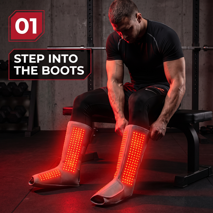 Professional Heated Red Light Leg Massager Boots Full Leg Compression Massager with Heat Muscle Relaxation Joint Comfort Fatigue Relief Home Recovery