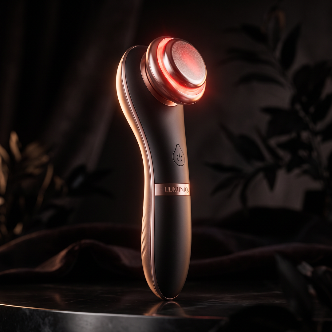 Professional Hot Cold Microcurrent Face and Neck Massager LED Red Blue Light Therapy Vibrating Scraping Beauty Instrument for Home Use Skin Care