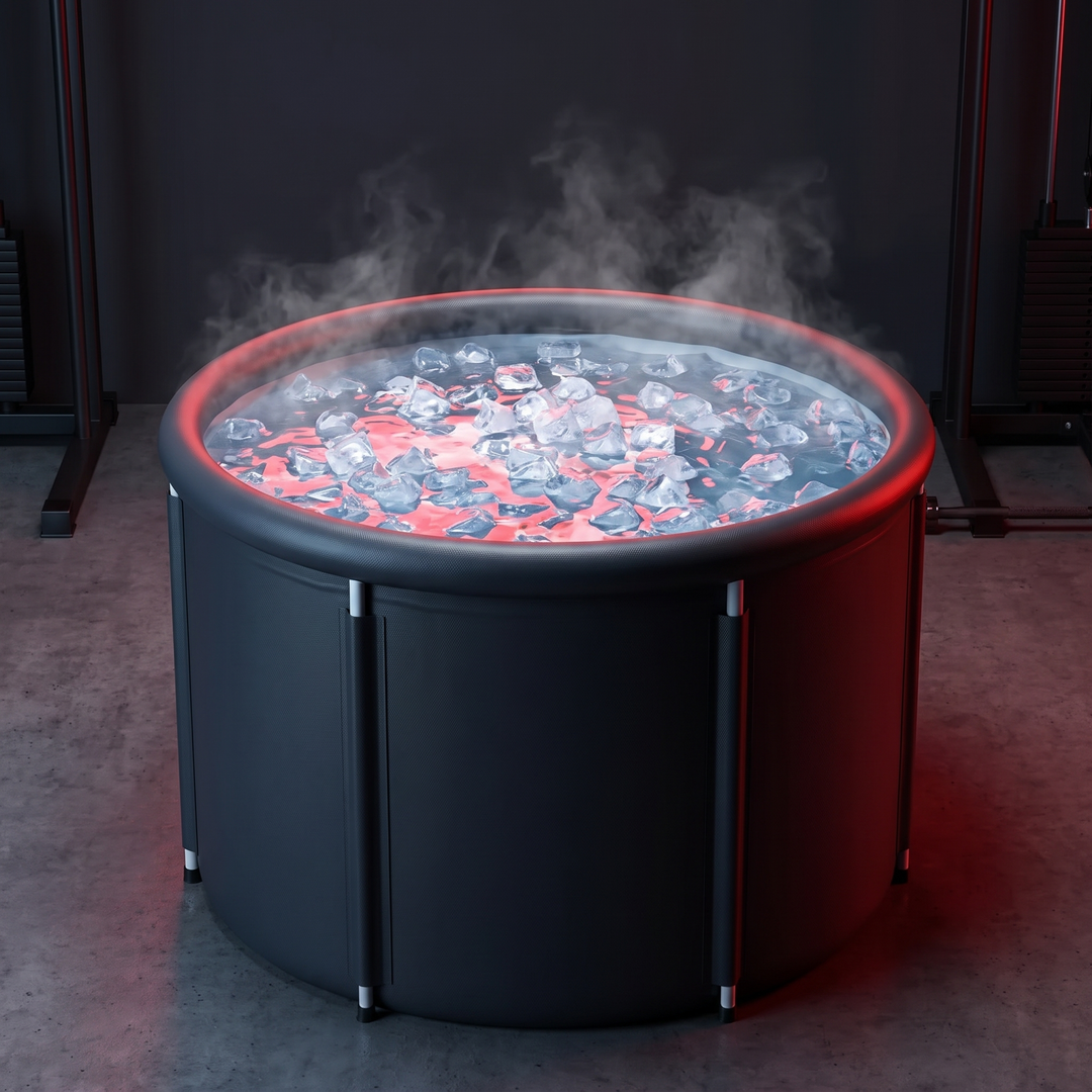 Professional Ice Bath Tub for Athletes with Lid Portable Cold Water Immersion Tub 130 Gallon Capacity Hot Cold Therapy Plunge Pool Recovery Tub for Home Gym Outdoor Use