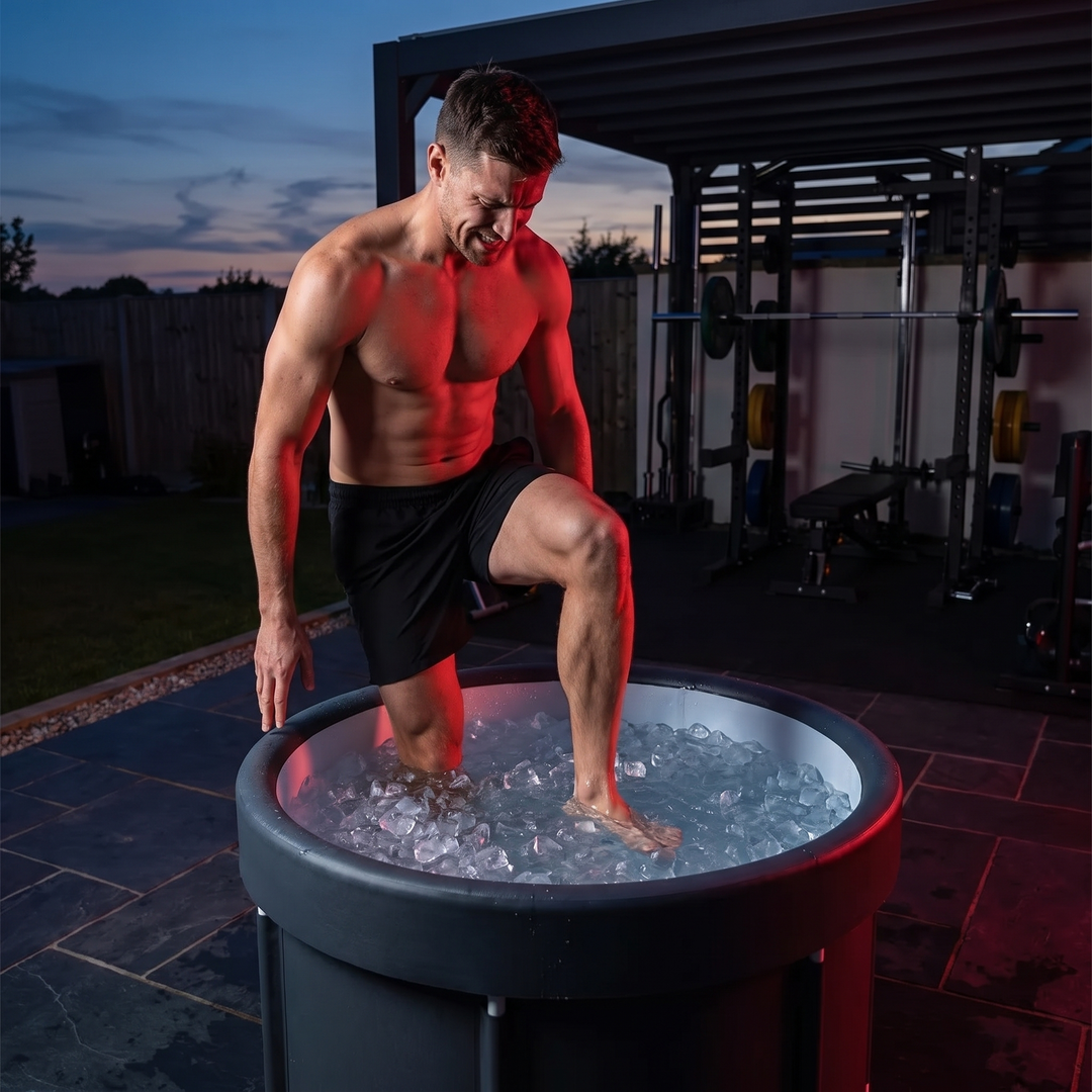 Professional Ice Bath Tub for Athletes with Lid Portable Cold Water Immersion Tub 130 Gallon Capacity Hot Cold Therapy Plunge Pool Recovery Tub for Home Gym Outdoor Use