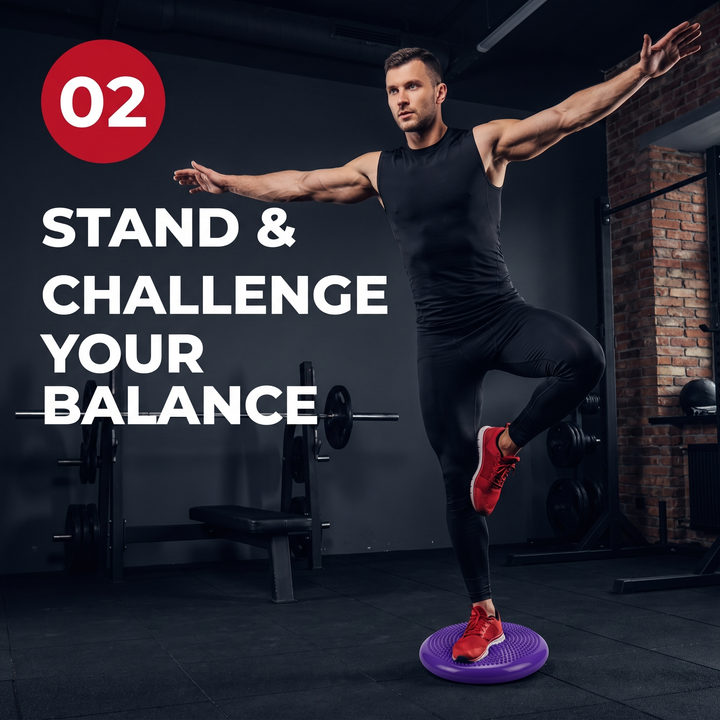Professional Inflatable Balance Pad Anti-Burst Massage Cushion Stability Disc Yoga Fitness Balance Board Training Pad for Home Gym Rehabilitation Core Strength Workout