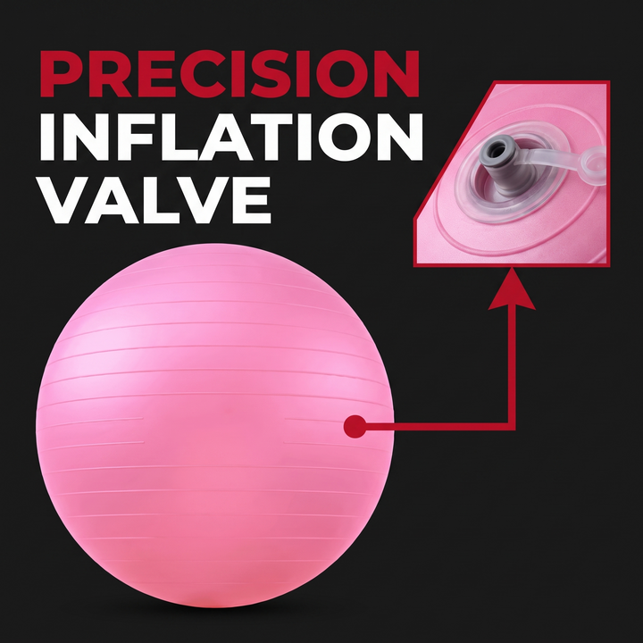Professional Inflatable Yoga Ball 65cm Anti-Slip Exercise Ball for Pregnancy Prenatal Fitness Birthing Ball Posture Support Home Gym Stability Training